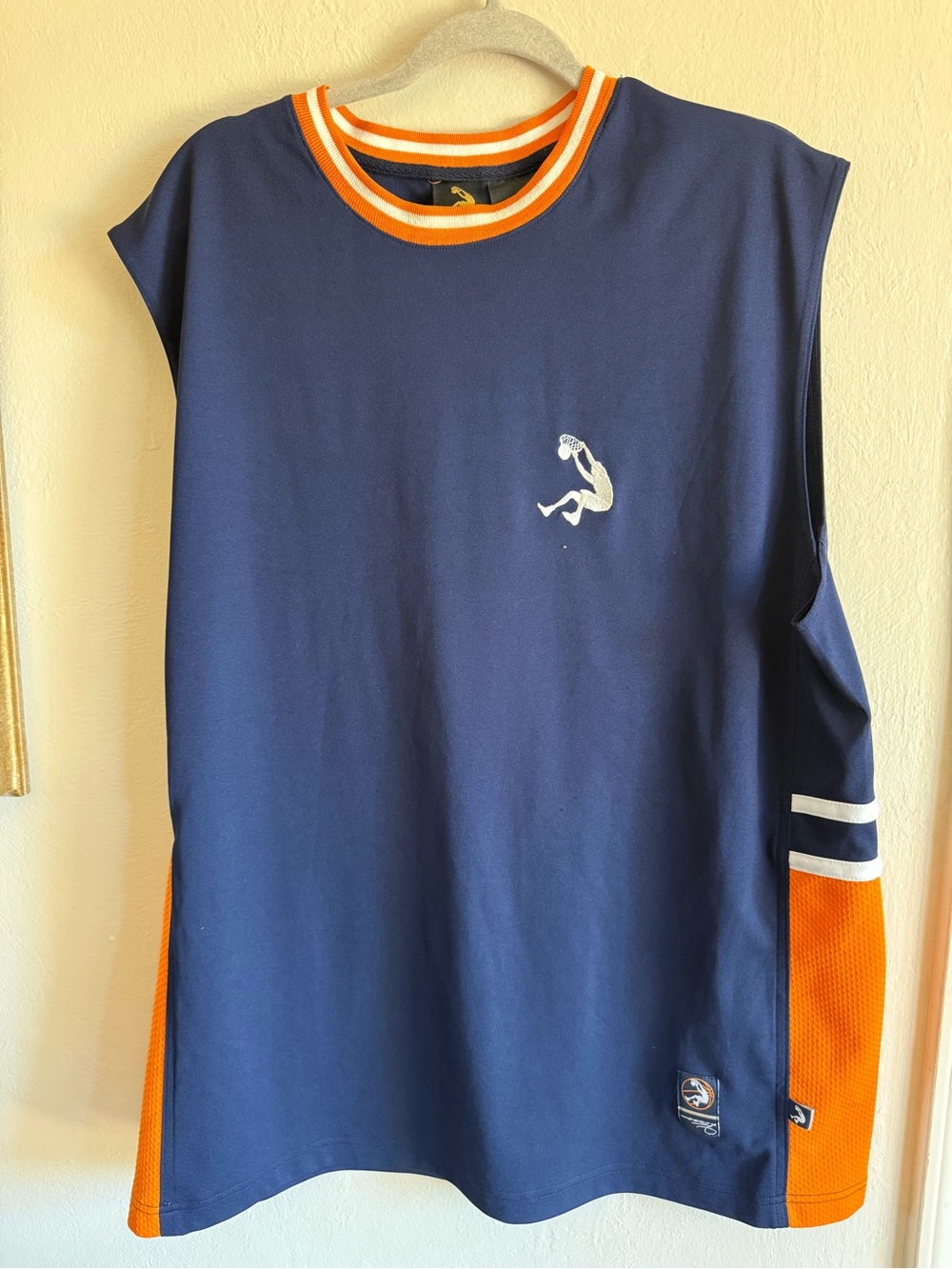 Shaquille O’Neal orange and blue BB Jerseys. Y2K, 90’s Dunkman XL